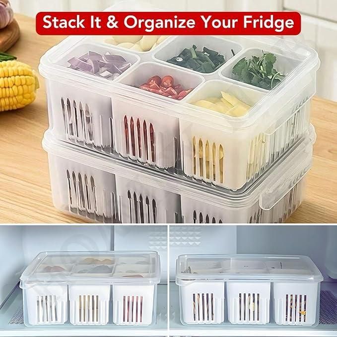 GD Storage Box With Lid and 6 Compartments